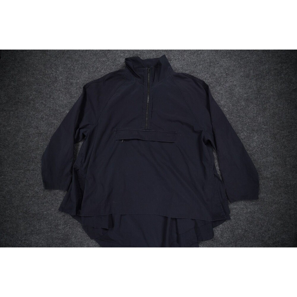 Athleta Top Shirt Womens L Sojourn Pleated Long Sleeve Pullover Athleisure Black